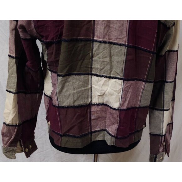 Carolina Colours Womens Large Purple Full Zip Long Sleeve Patchwork Top Jacket - Picture 10 of 12